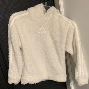 Adidas Kids Cozy White Sherpa Hoodie